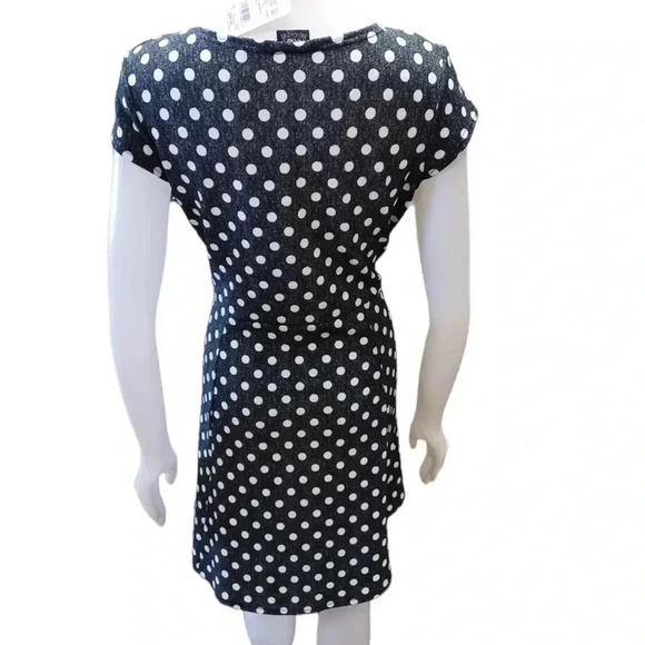 Vamp By Laura Blue  White Polka Dot Short Sleeve Mini Dress Size Large - Picture 3 of 7